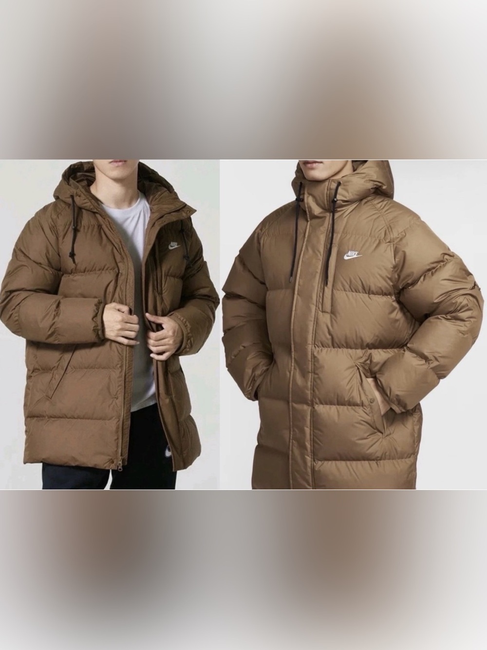 Nike Sportswear Club 650 Puffer Parka Jacket Down Fill Coat Mens Sz S IB2973-235